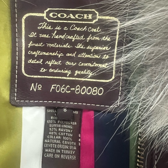 Women’s COACH LEATHER JACKET BROWN. Size 8 runs small. Beautiful. Worn once - Picture 6 of 9